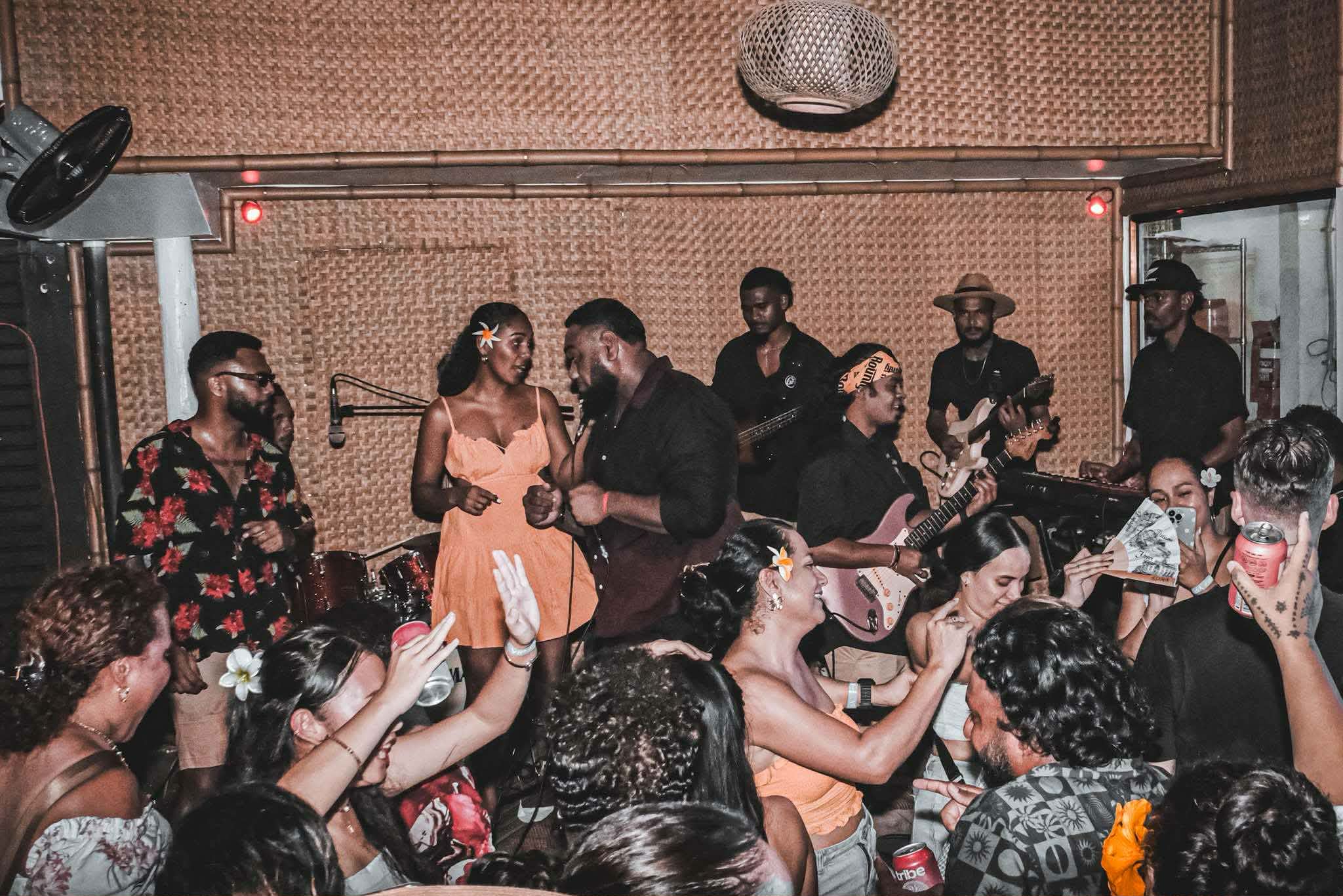 Live band performance at Tana Music session